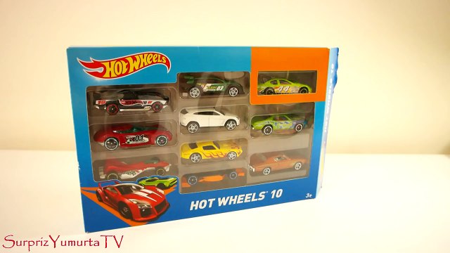 Hot Wheels 10lu Oyuncak Araba Seti - Hotwheels Oyuncak Arabaları izle - SurprizYumurtaTV