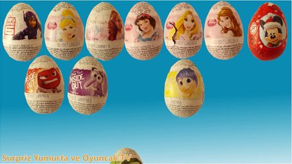 17 Sürpriz Yumurta Açma izle  Inside Out, Örümcek Adam, Kinder Surprise Disney Zaini
