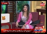 Hot Pakistani Beautiful Host Showing Herself in Morning Show