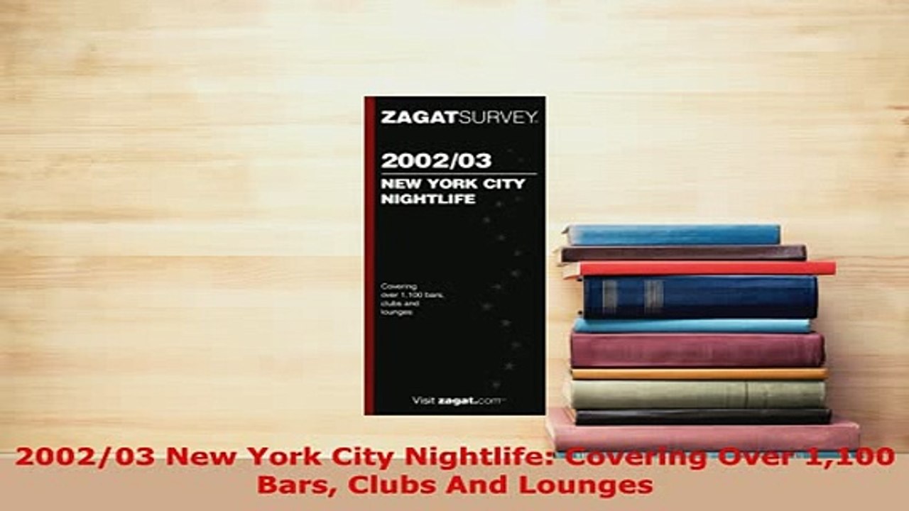 Download  200203 New York City Nightlife Covering Over 1100 Bars Clubs And Lounges PDF Book Free