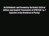 [PDF] On Arithmetic and Geometry: An Arabic Critical Edition and English Translation of EPISTLES