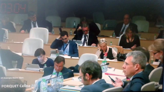 Intervention à l'assemblée plenière / région Rhône Alpes Auvergne