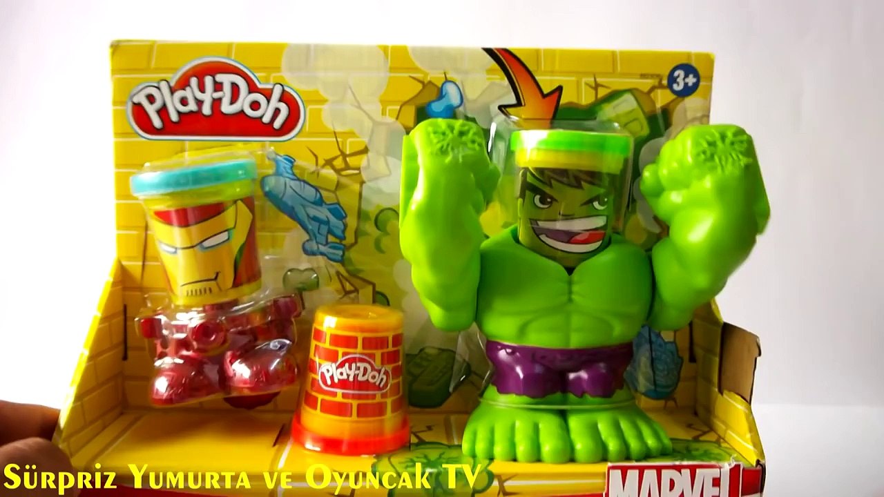 Play Doh Hulk & Iron Man  Play Doh Oyun Hamuru Marvel Oyuncak Oyun Seti Play-Doh Playset