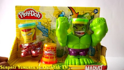 Play Doh Hulk & Iron Man  Play Doh Oyun Hamuru Marvel Oyuncak Oyun Seti Play-Doh Playset