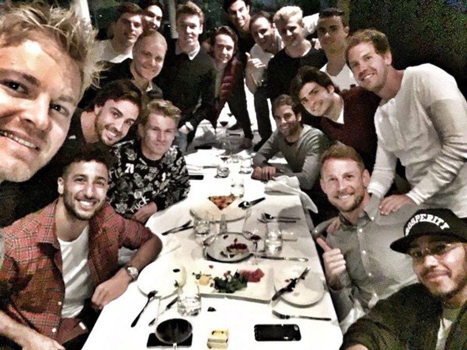 F1 China Grand Prix 2016 - F1 drivers met up for dinner ahead of the Chinese Grand Prix