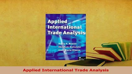 PDF  Applied International Trade Analysis Read Full Ebook