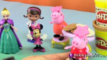 Peppa Pigs PLAY-DOH Cookie Party! FROZEN Elsa Doc McStuffins Minnie Mouse Mummy by HobbyKidsTV
