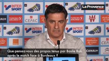 Michel tacle sévèrement Basile Boli