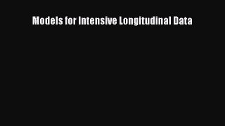 Read Models for Intensive Longitudinal Data Ebook Free