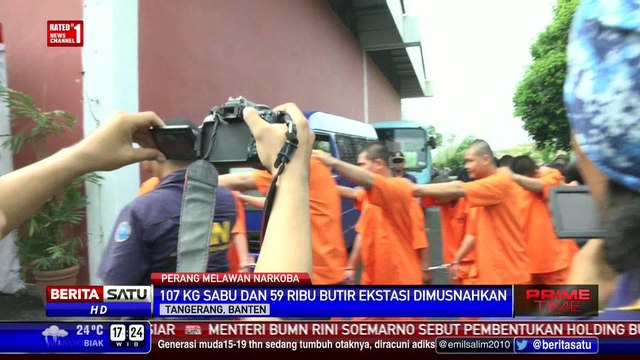 BNN Musnahkan 107 Kg Sabu dan 59 Ribu Pil Ekstasi
