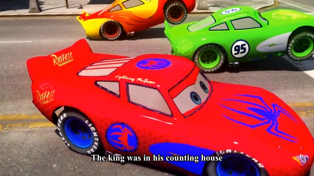 Cars Songs For Kids ♪ Sing a song of sixpence ♪ HULK, Spider-man Epic Race Custom Cars