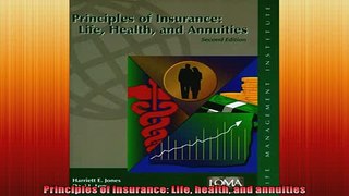 FREE PDF  Principles of insurance Life health and annuities  BOOK ONLINE