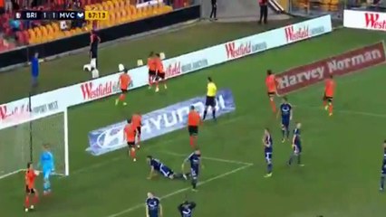 Brisbane Roar FC 2-1 Melbourne Victory  Matt McKay Goal   Australian A-League 15-04-2016 HD
