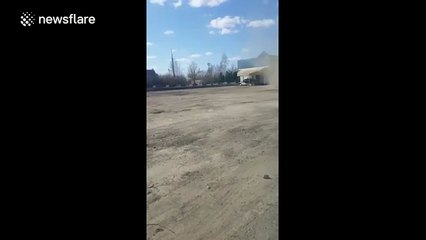 Dust devil hits Latvia