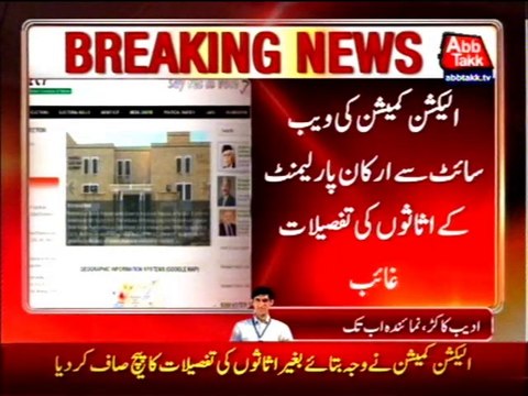 Panama leaks: Parliament members assets details removed from ECP website