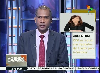 Argentina: Cristina Fernández se reúne con diputados del FPV