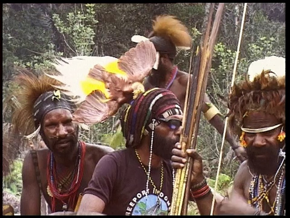 "Lever de drapeau papou filmé par un otage" de Philippe Simon et Johan Van den Eyden