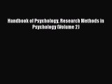 Read Handbook of Psychology Research Methods in Psychology (Volume 2) Ebook Free