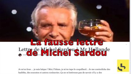 Michel Sardou n'a pas envoyé de lettre xénophobe à François Hollande