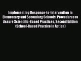 [Read book] Implementing Response-to-Intervention in Elementary and Secondary Schools: Procedures