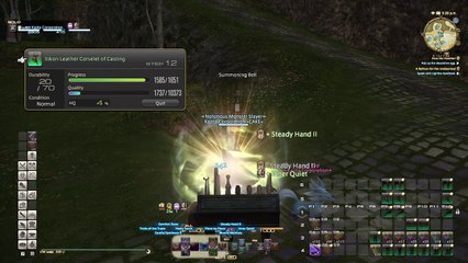 FFxiv  Lv.60 3 Star craft - 470 CP Rotation (Food)