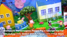 Show Peppa Pig e George no seu aniversário Personagens Vivos HaiFai Festas