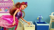 Barbie Pregnant & DisneyCarToys Disney Frozen Prince Hans Baby Crib Shopping Mike The Merman Romie
