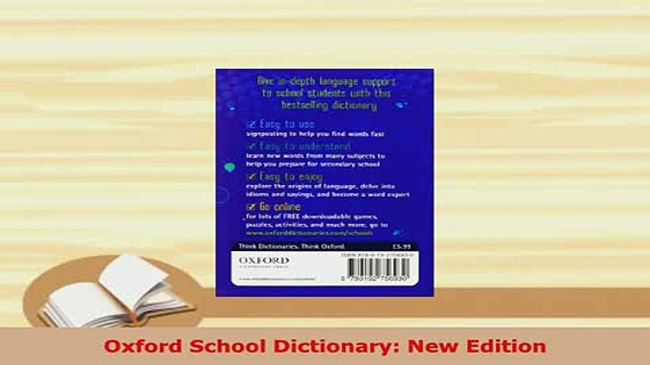 PDF  Oxford School Dictionary New Edition Read Full Ebook