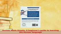 PDF  Korean Made Simple A beginners guide to learning the Korean language Download Full Ebook