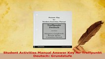 PDF  Student Activities Manual Answer Key for Treffpunkt Deutsch Grundstufe Read Full Ebook