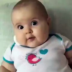 Cute baby look at his cheeks