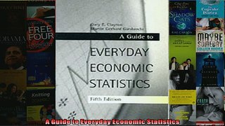 READ book  A Guide to Everyday Economic Statistics  BOOK ONLINE