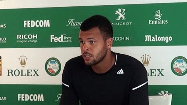 ATP - Monte-Carlo Rolex Masters 2016 - Jo-Wilfried Tsonga après sa victoire contre Roger Federer