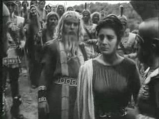 Antigone- (1961 film) with Irene Papas- sealed in a cave