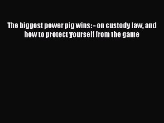 [Download PDF] The biggest power pig wins: - on custody law and how to protect yourself from