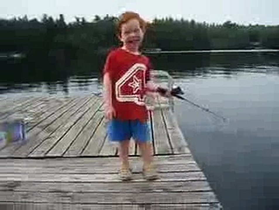 Boy Catches Fish In Record Time
