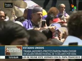 EEUU: trabajadores exigen aumento al salario mínimo de 15 usd por hora