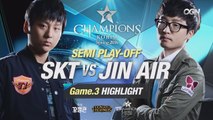 [H/L 2016.04.15] SKT vs JIN AIR Game 3 - SEMI PLAY OFF l 롯데 꼬깔콘 LoL Champions Korea Spring 2016