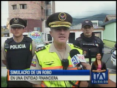 Realizaron simulacro de robo en entidad bancaria