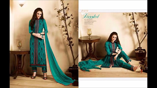 Pakistani Cotton Embroidery Suit _ Cotton Shalwar Suits Collection 2016