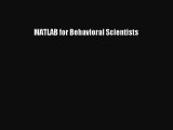 [PDF] MATLAB for Behavioral Scientists [Download] Online