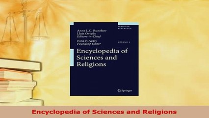 PDF  Encyclopedia of Sciences and Religions Read Online