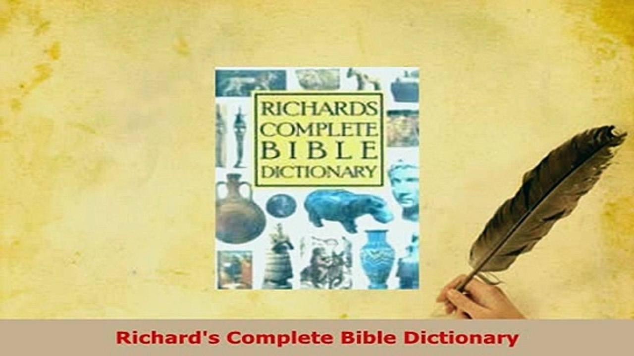 PDF  Richards Complete Bible Dictionary Read Online