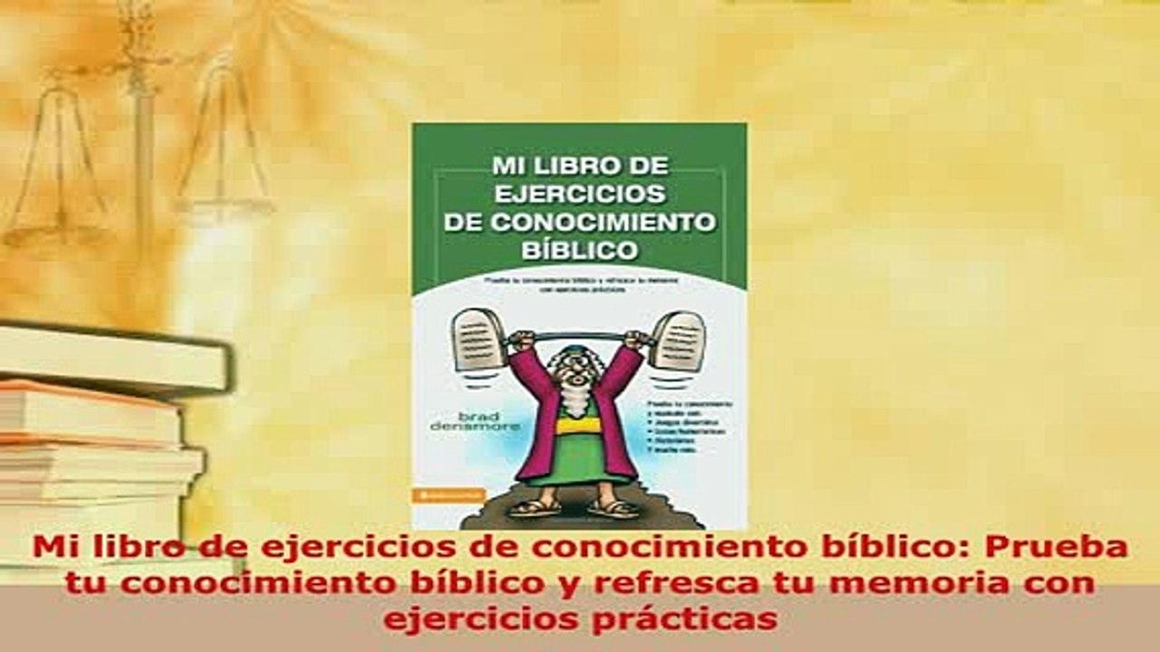 PDF  Mi libro de ejercicios de conocimiento bíblico Prueba tu conocimiento bíblico y refresca Read Online
