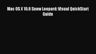 Download Mac OS X 10.6 Snow Leopard: Visual QuickStart Guide Ebook Free