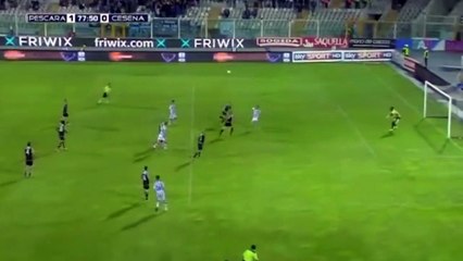 Pescara 1-0 Cesena  Gianluca Lapadula Amazing Overhead Kick Goal (Serie B) 15-04-2016 HD