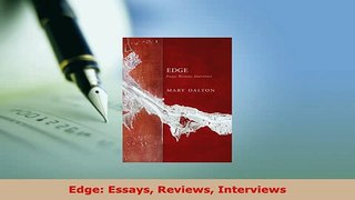 PDF  Edge Essays Reviews Interviews Free Books