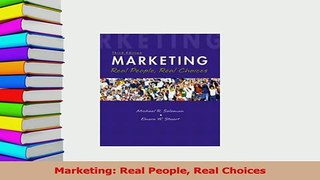 Download  Marketing Real People Real Choices PDF Free