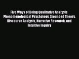 [Read book] Five Ways of Doing Qualitative Analysis: Phenomenological Psychology Grounded Theory