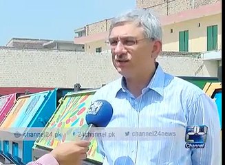 New Colourful bins and vehicles for garbage collection in Peshawar
